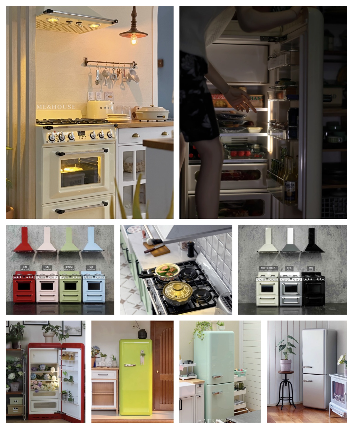 Kitchen Q - 1/6 Modern Miniature Kitchen Furniture Blythe/BJD