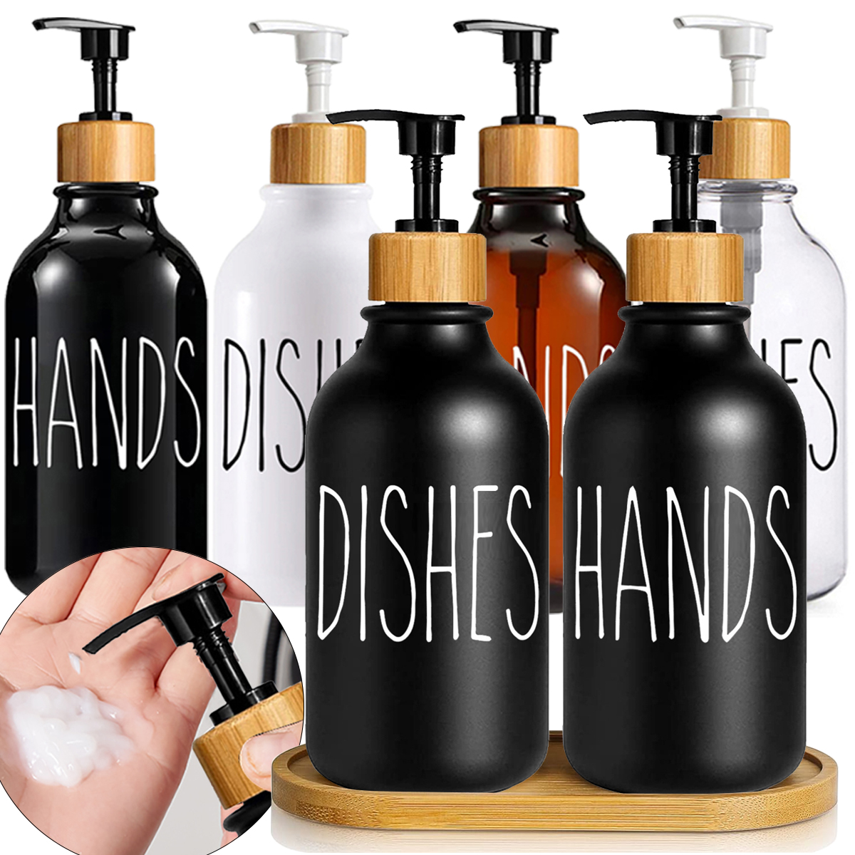 Kitchen Baking Utensil Set - Dish and Hand Soap Dispenser Set