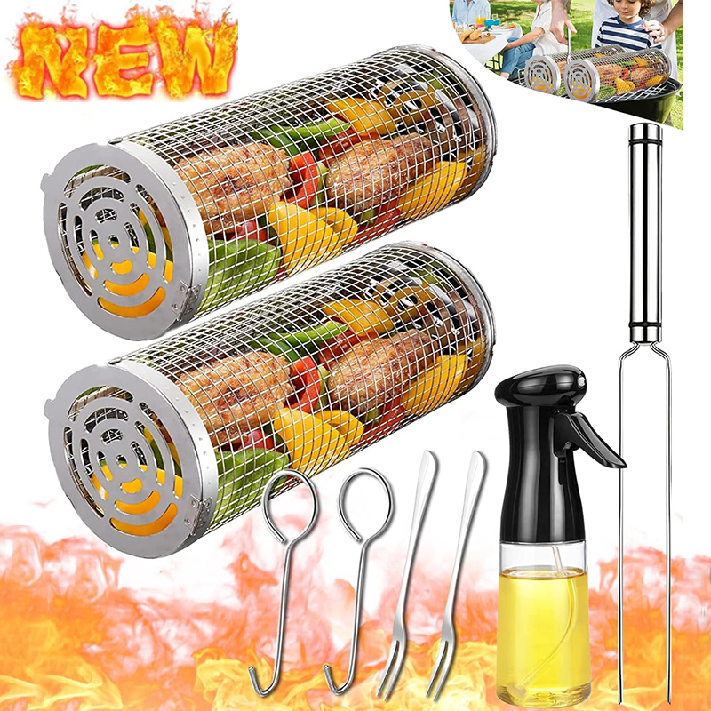 BBQ Basket Stainless Steel Rol - Kitchen Baking Tray Rack ulasan dan harga