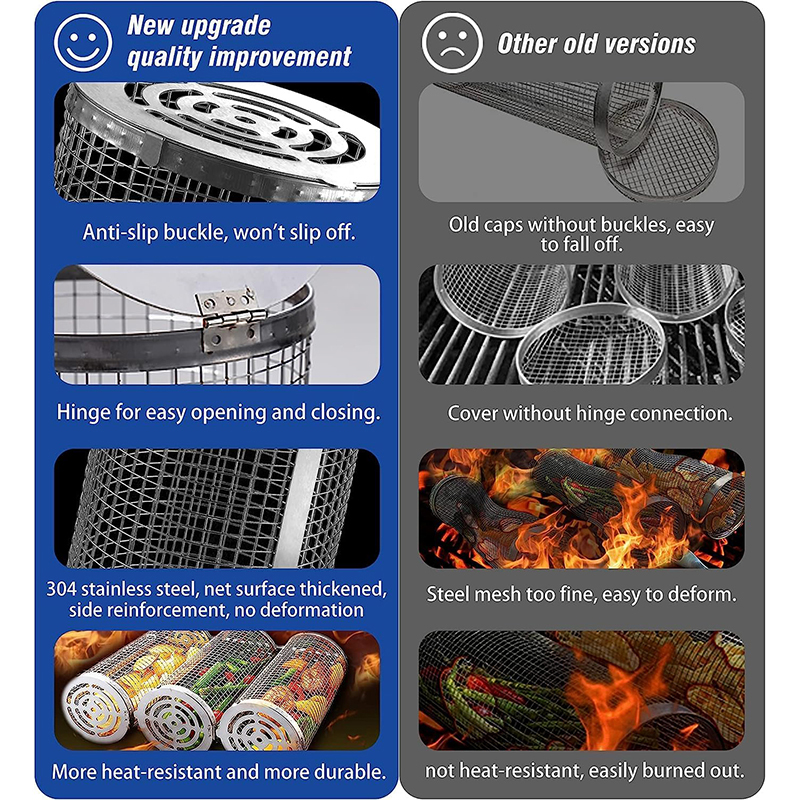 BBQ Basket Stainless Steel Rol - Kitchen Baking Tray Rack ulasan dan harga
