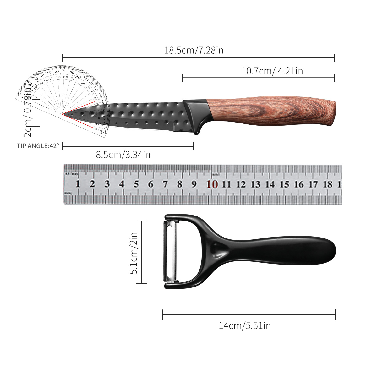 Stainless Steel Fruit Knife Pa - Kitchen Baking Utensil Set ulasan dan harga
