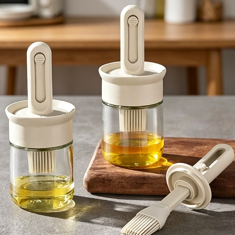 Glass Oil Bottle Food-grade He - Kitchen Glass Baking Set ulasan dan harga