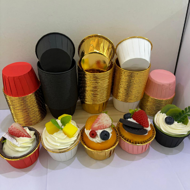 25Pcs Rolled Edge Cake Cups, W - Kitchen Baking Paper ulasan dan harga