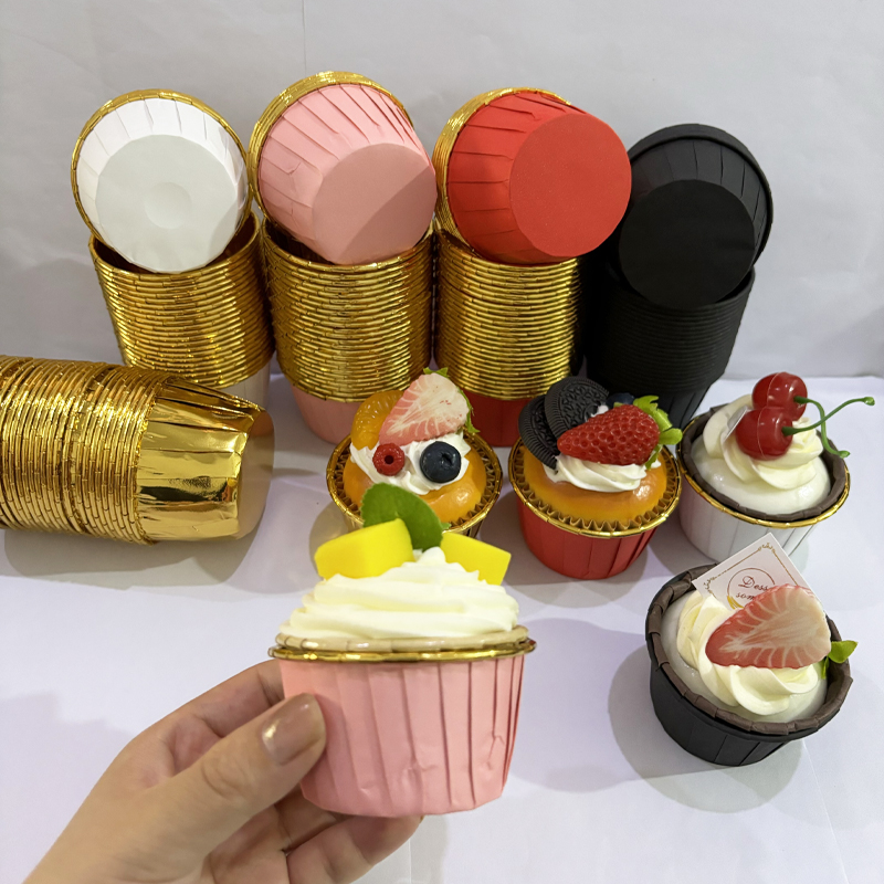 25Pcs Rolled Edge Cake Cups, W - Kitchen Baking Paper ulasan dan harga