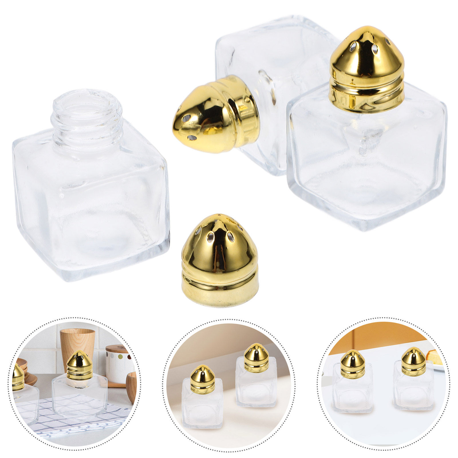 3Pcs Glass Condiment Bottles S - Kitchen Glass Baking Set ulasan dan harga