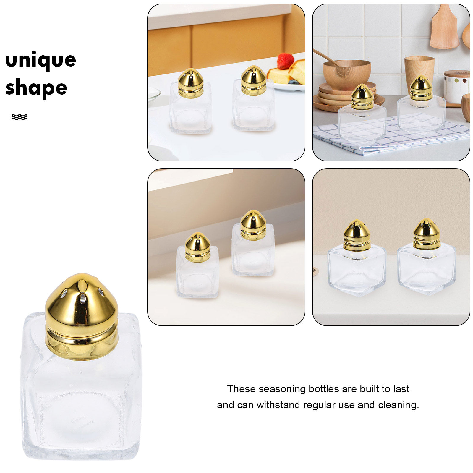 3Pcs Glass Condiment Bottles S - Kitchen Glass Baking Set ulasan dan harga