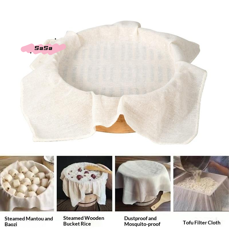 3Pcs Pure Cotton Steamer Cloth - Kitchen Baking Drawer ulasan dan harga