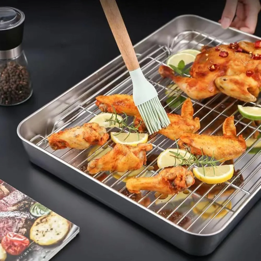 304 Stainless Steel Baking Tra - Kitchen Baking Tray Rack ulasan dan harga