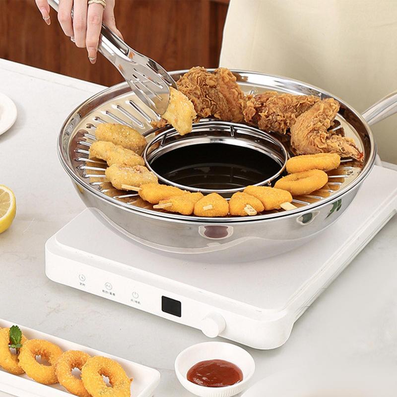 Fried Food Draining Rack Stain - Kitchen Baking Tray Rack ulasan dan harga