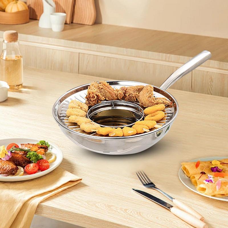 Fried Food Draining Rack Stain - Kitchen Baking Tray Rack ulasan dan harga