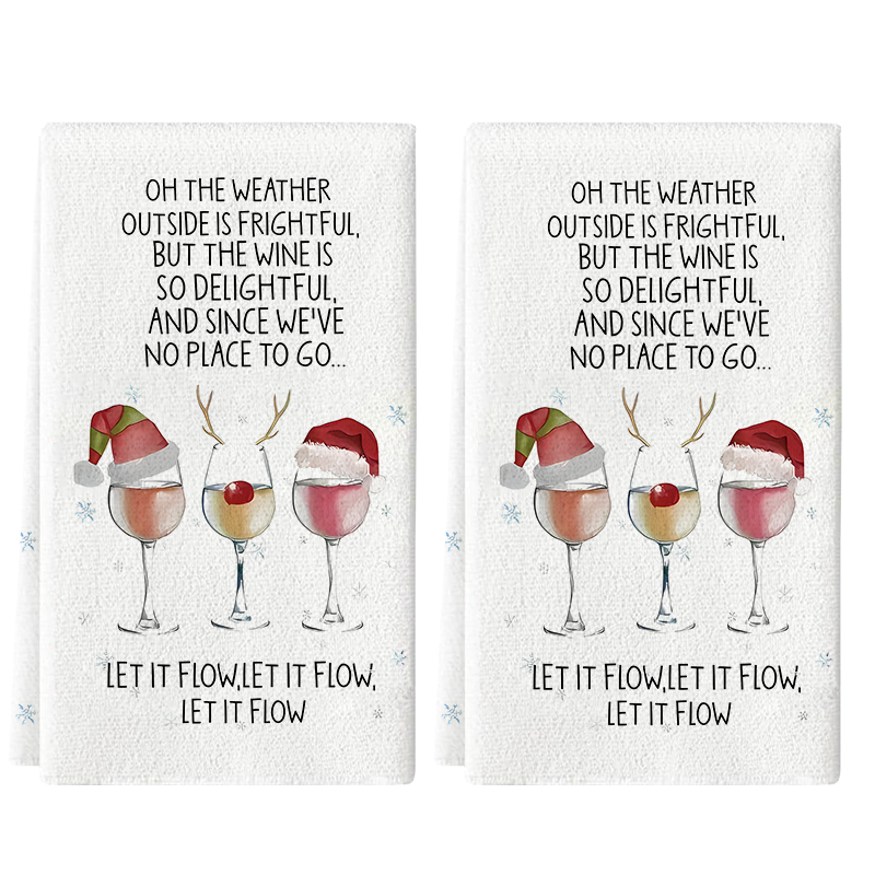 2Pcs, Christmas Wine Glass Cre - Kitchen Glass Baking Set ulasan dan harga