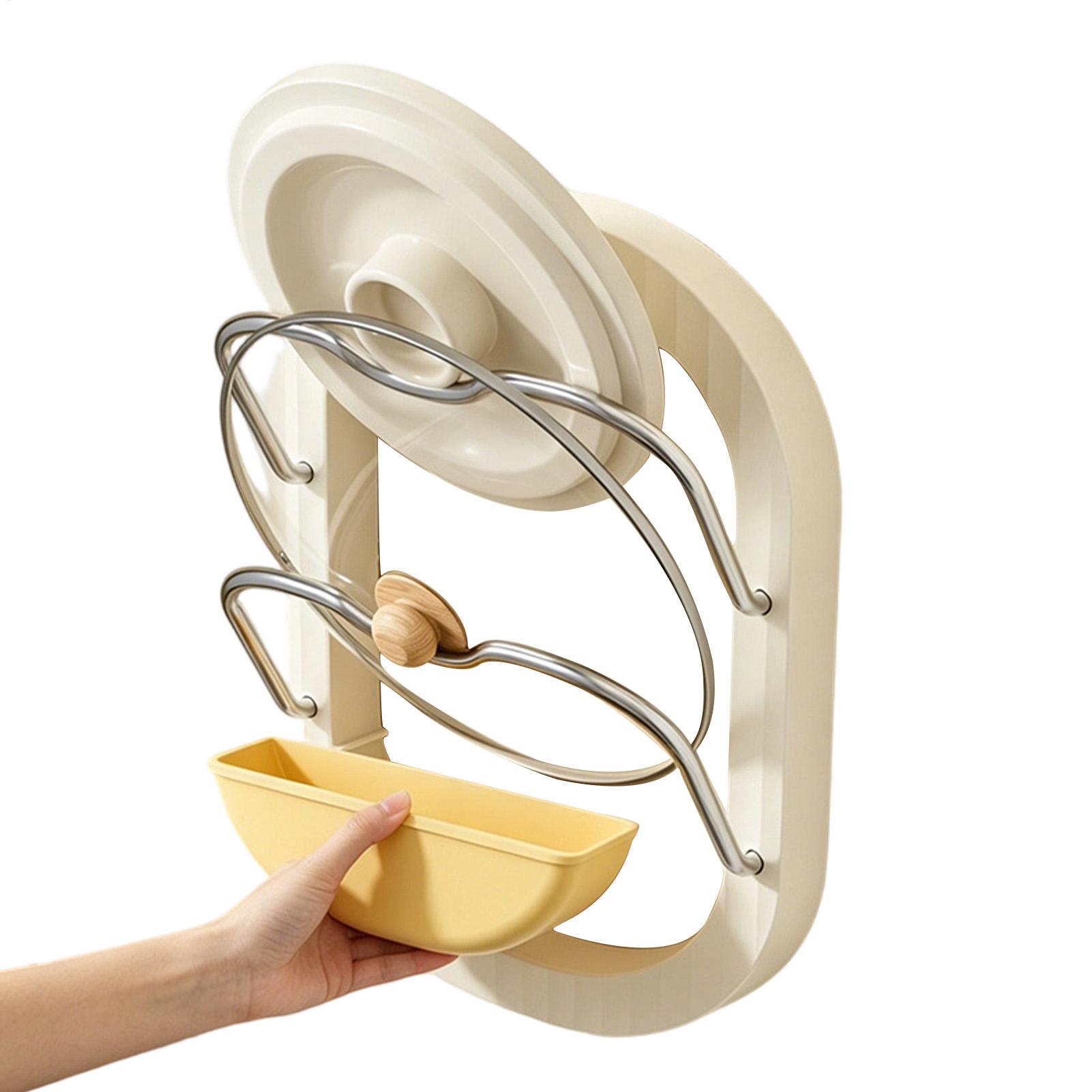 Pot Lid Rack 2-Tier Wall Mount - Kitchen Baking Drawer ulasan dan harga