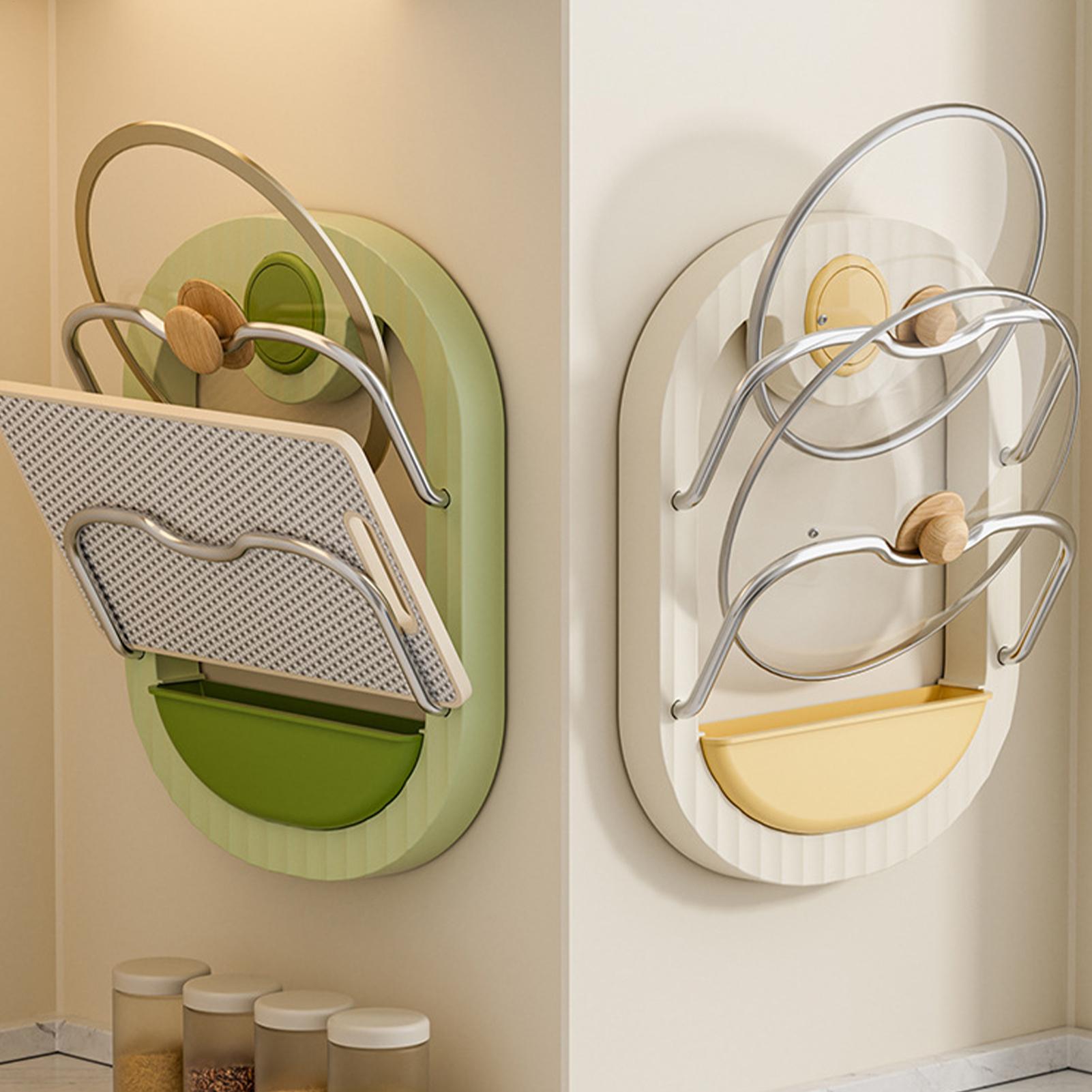 Pot Lid Rack 2-Tier Wall Mount - Kitchen Baking Drawer ulasan dan harga
