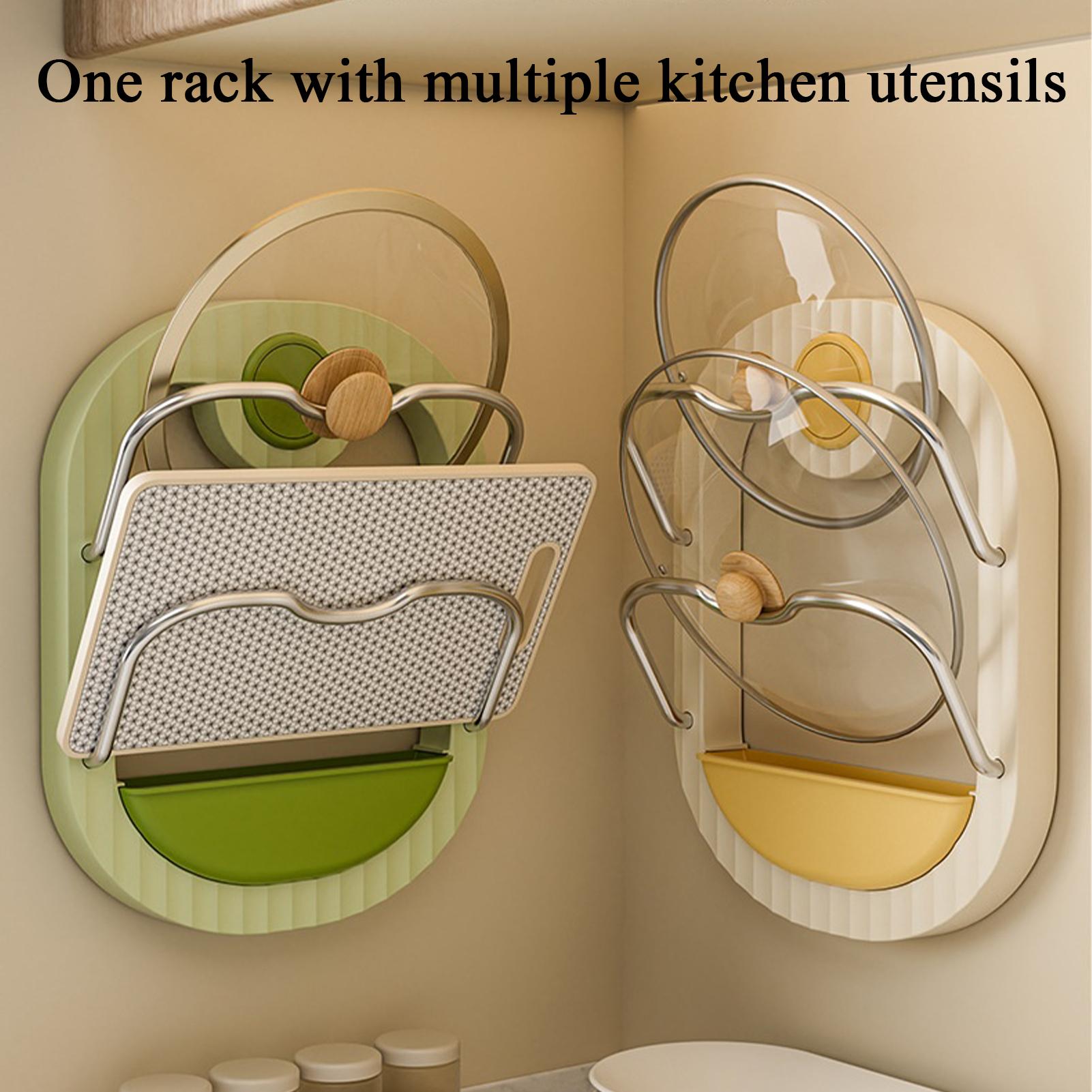 Pot Lid Rack 2-Tier Wall Mount - Kitchen Baking Drawer ulasan dan harga