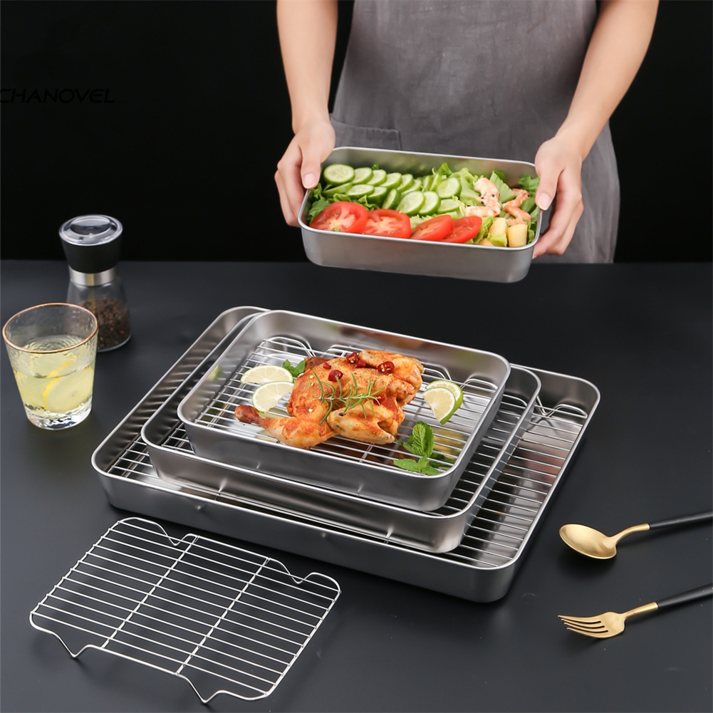 Stainless Steel Baking Pan Tra - Kitchen Baking Tray Rack ulasan dan harga