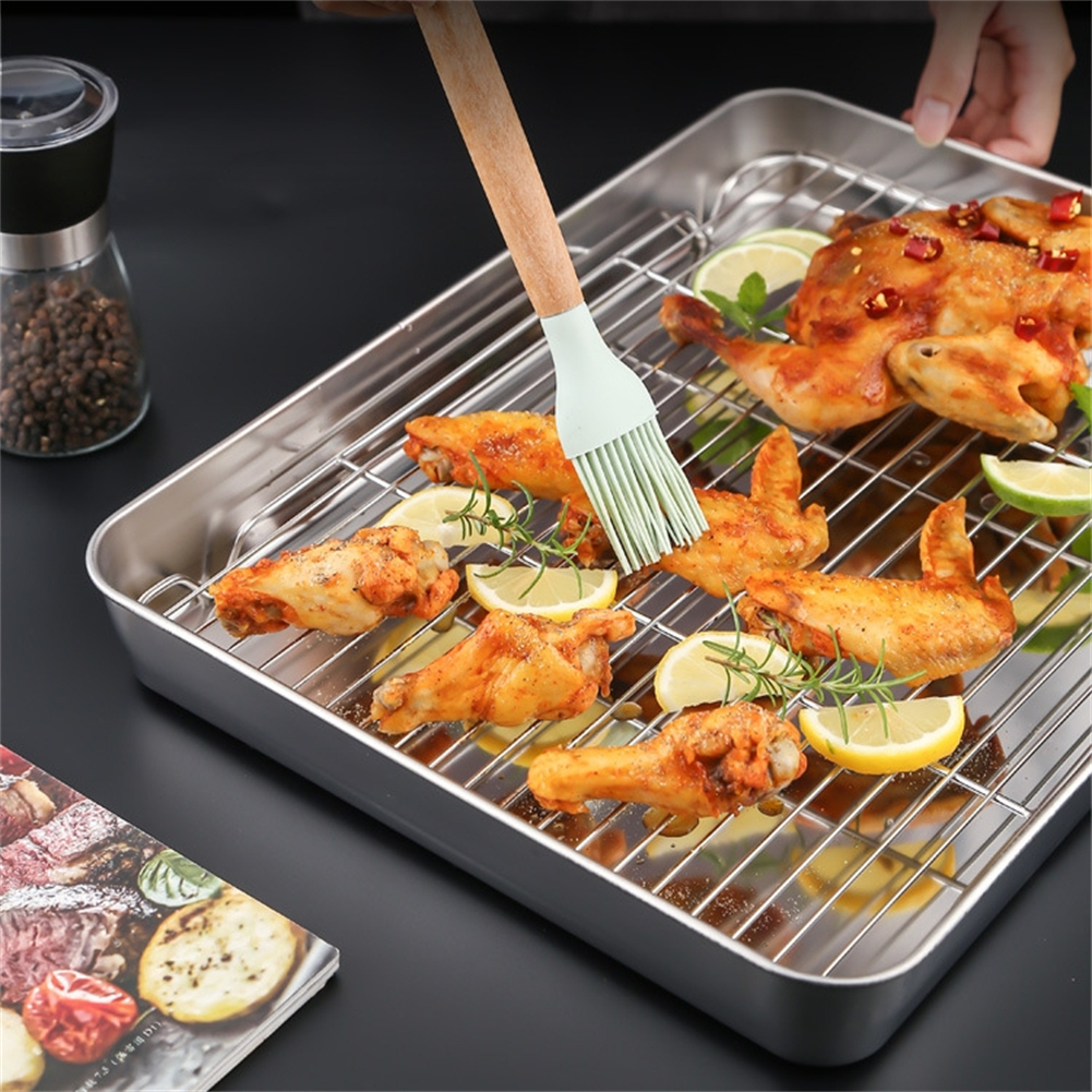 Stainless Steel Baking Pan Tra - Kitchen Baking Tray Rack ulasan dan harga