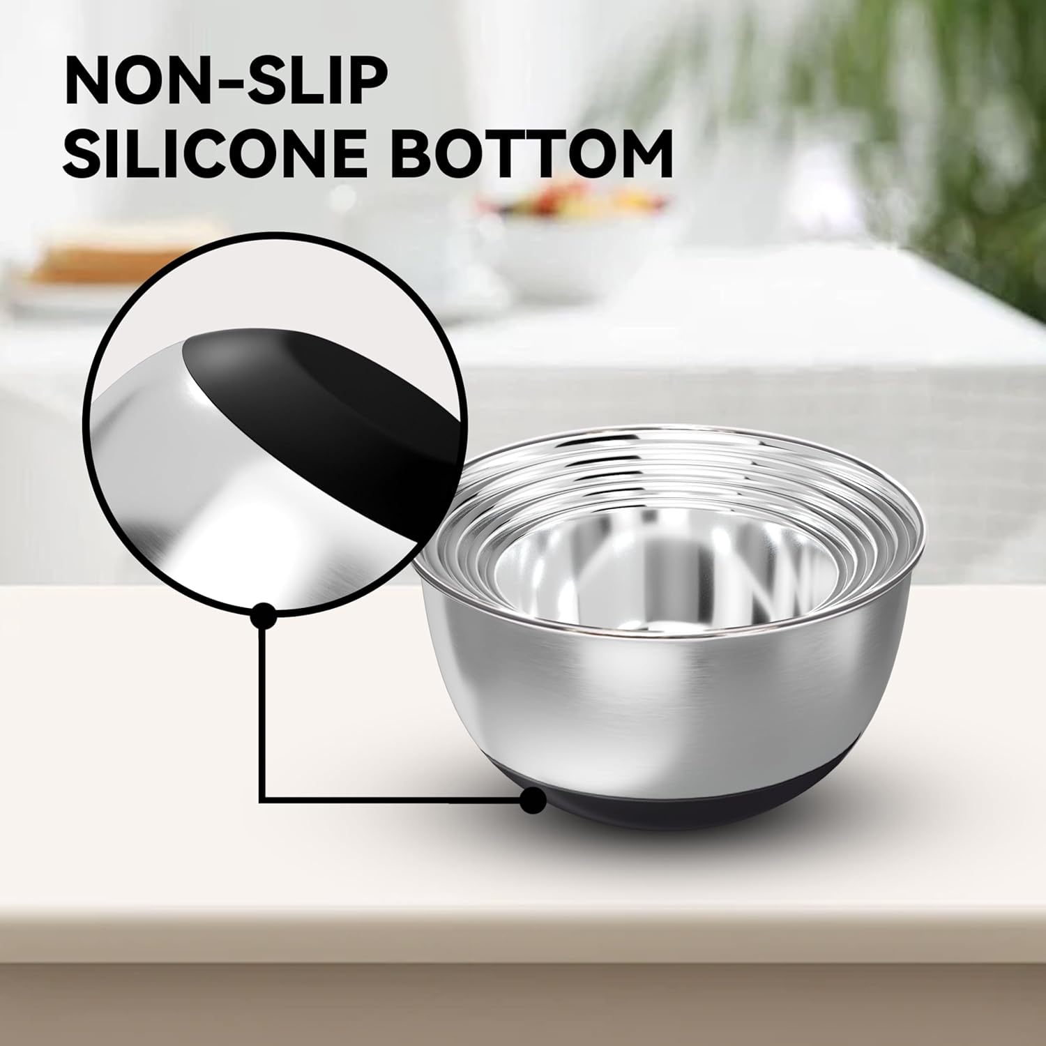Stainless Steel Mixing Bowls w - Kitchen Baking Products ulasan dan harga