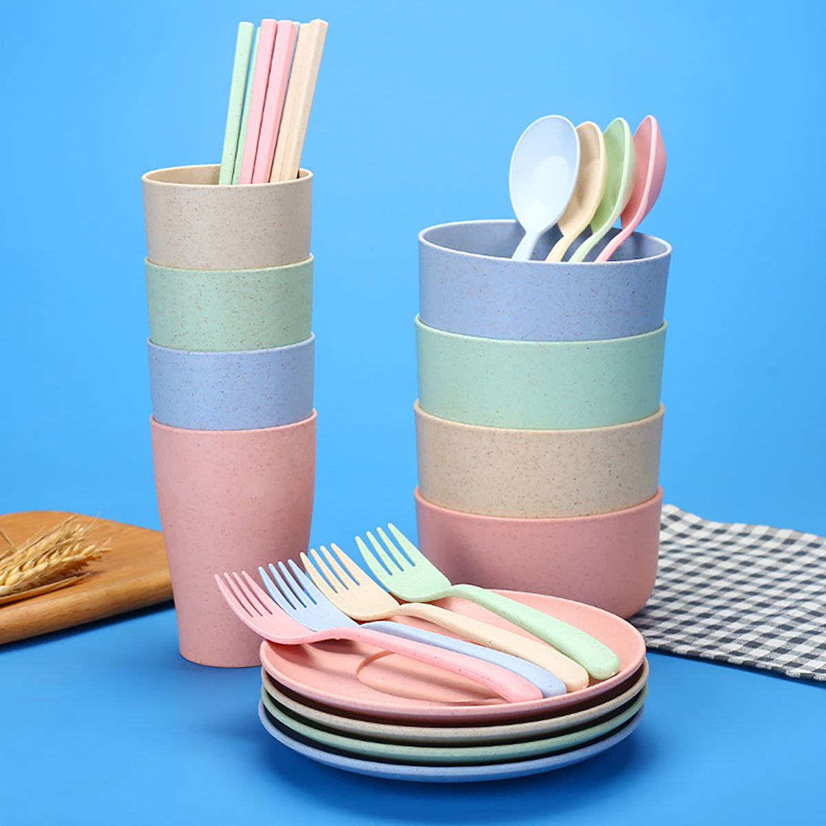 Fork Spoon Chopsticks Bowls Cu - Kitchen Baking Utensil Set ulasan dan harga