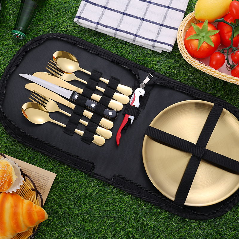 10Pcs Camping Tableware Set 30 - Kitchen Baking Utensil Set ulasan dan harga