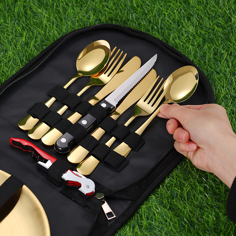 10Pcs Camping Tableware Set 30 - Kitchen Baking Utensil Set ulasan dan harga