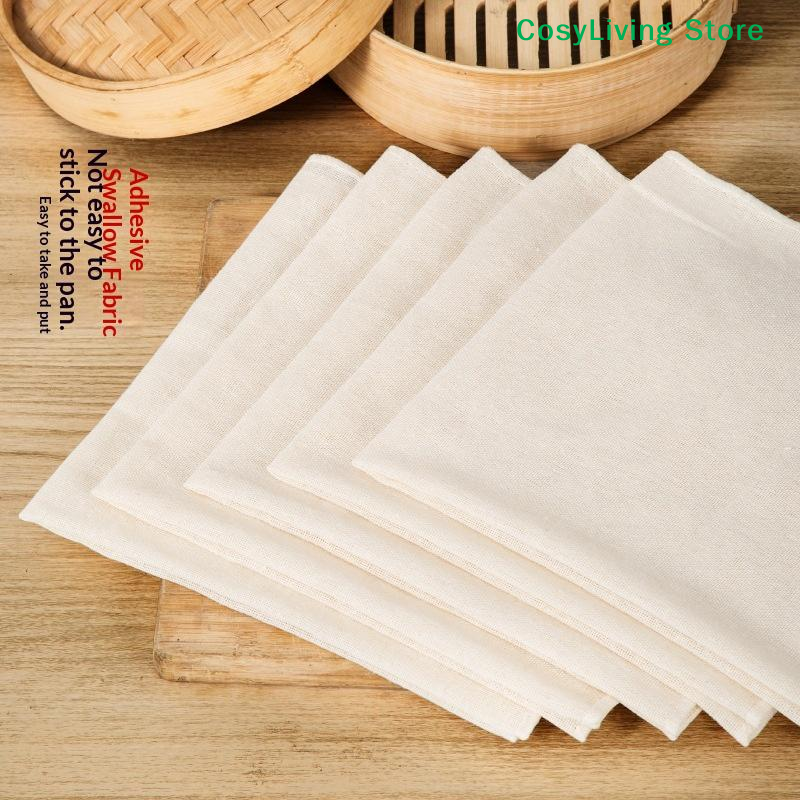 3Pcs Pure Round Cotton Steamer - Kitchen Baking Drawer ulasan dan harga