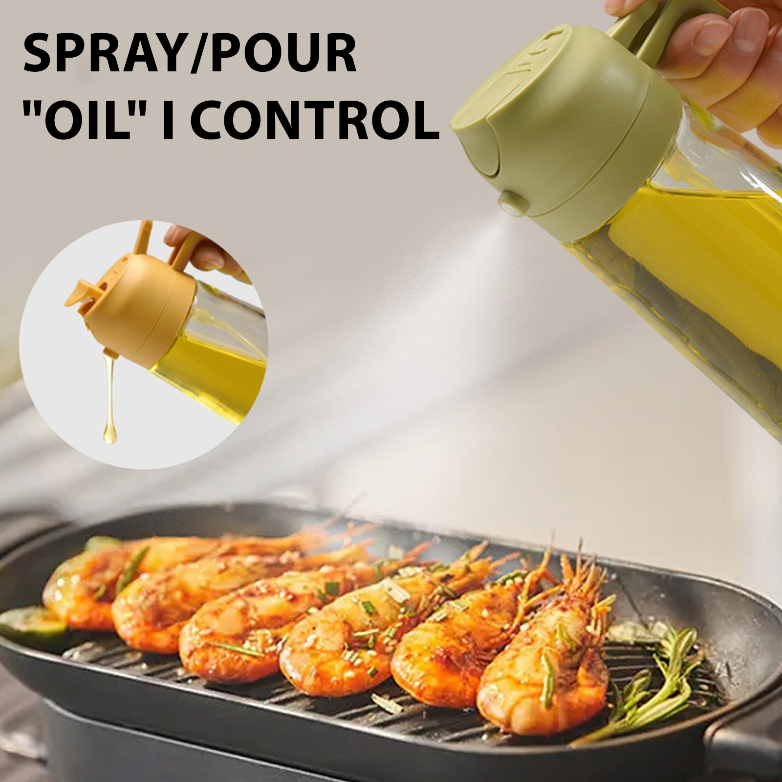 2-in-1 Glass Oil Sprayer For C - Kitchen Glass Baking Set ulasan dan harga