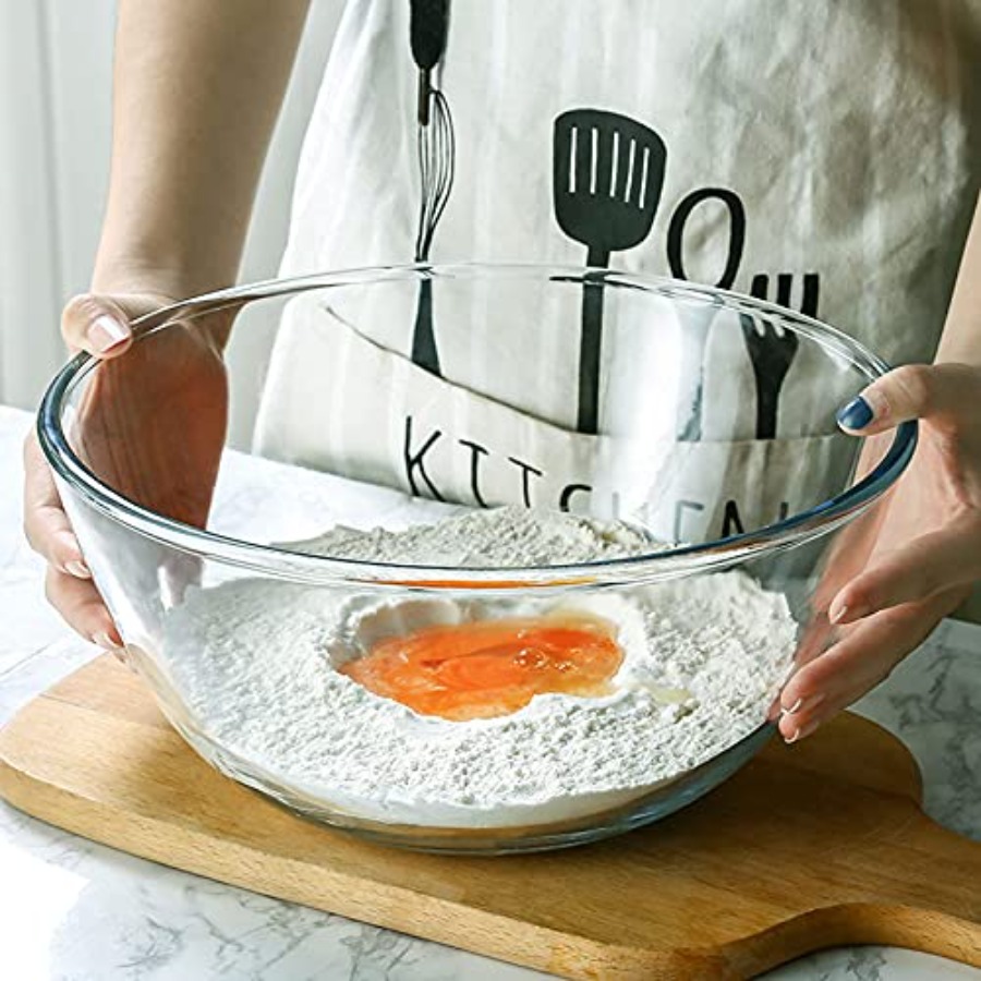 Glass Mixing Bowl Set for Baki - Kitchen Glass Baking Set ulasan dan harga