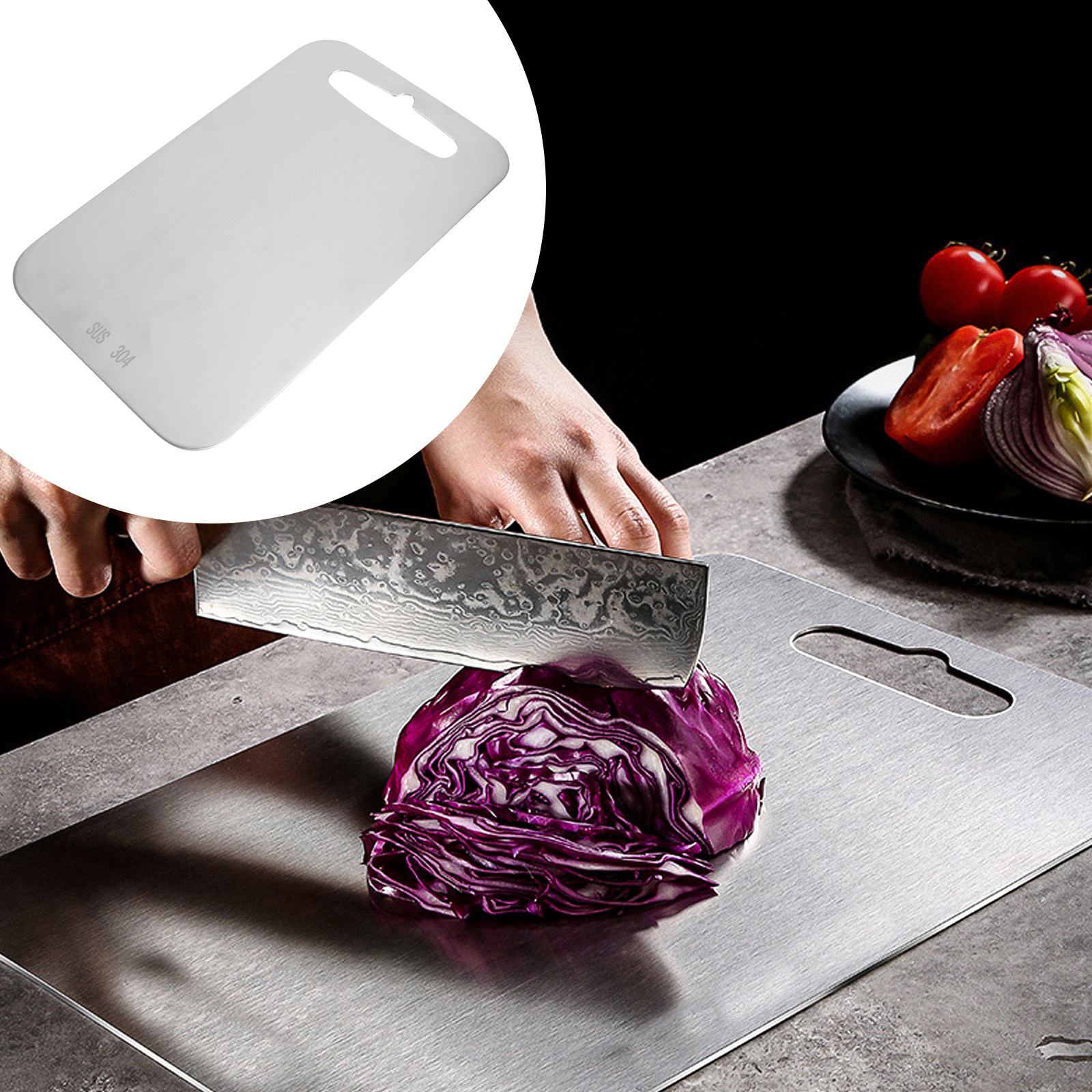 Stainless Steel Cutting Board  - Kitchen Baking ulasan dan harga