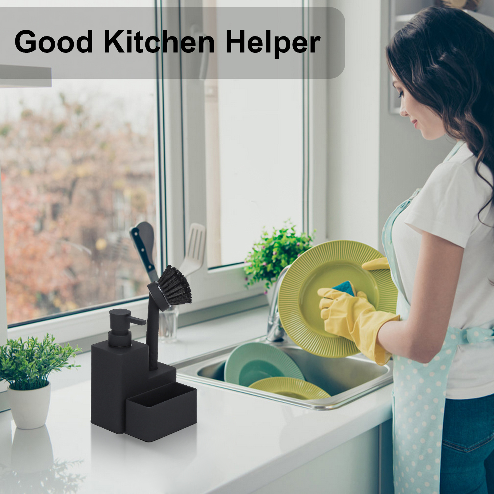 Modern Square Dish Soap Dispen - Kitchen Baking Utensil Set ulasan dan harga