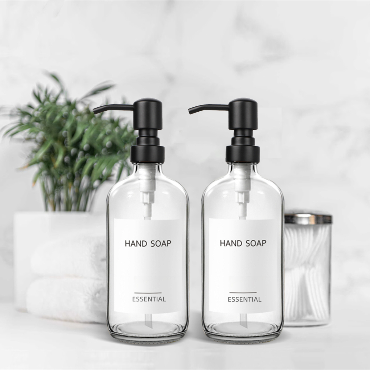 Clear Glass Soap Dispenser Set - Kitchen Baking Utensil Set ulasan dan harga