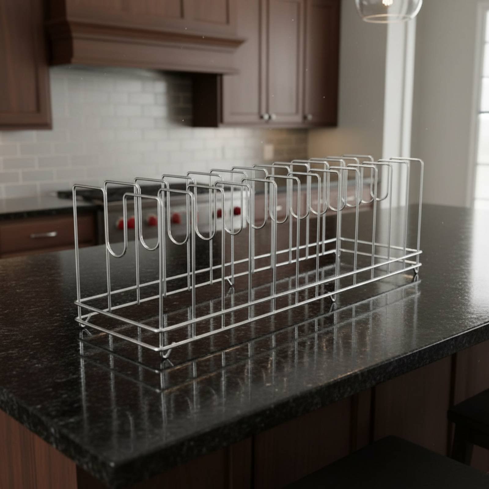 Pizza Pan Rack Space Saving Ba - Kitchen Baking Tray Rack ulasan dan harga