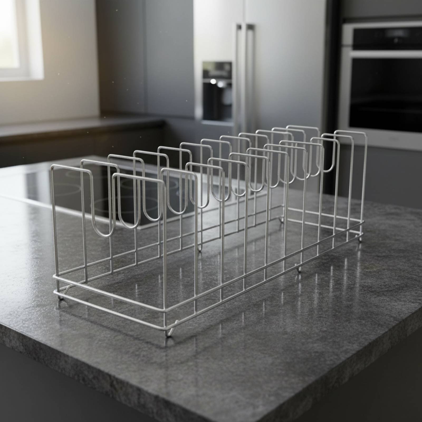 Pizza Pan Rack Space Saving Ba - Kitchen Baking Tray Rack ulasan dan harga