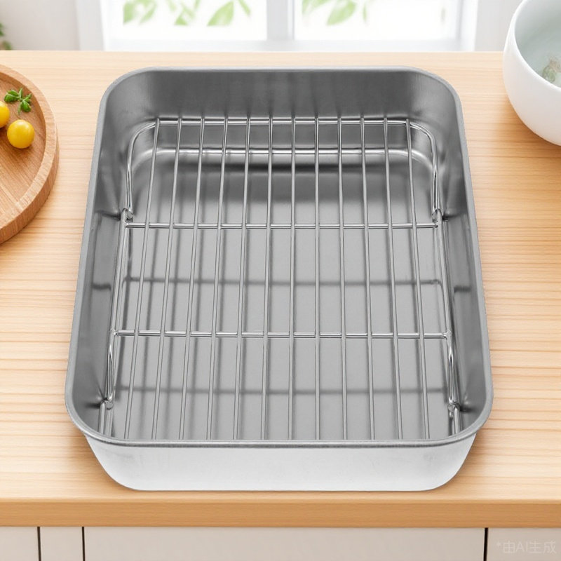 1Set Bbq Baking Tray Stainless - Kitchen Baking Tray Rack ulasan dan harga