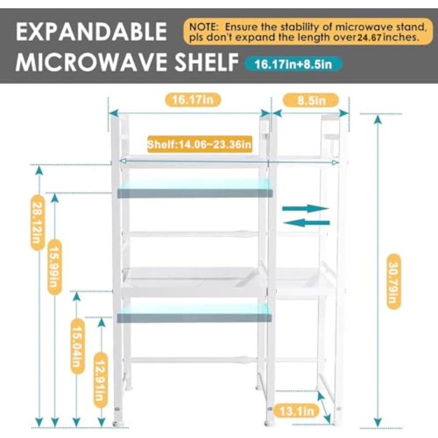 Microwave Oven Rack, Expandabl - Kitchen Utensils ulasan dan harga