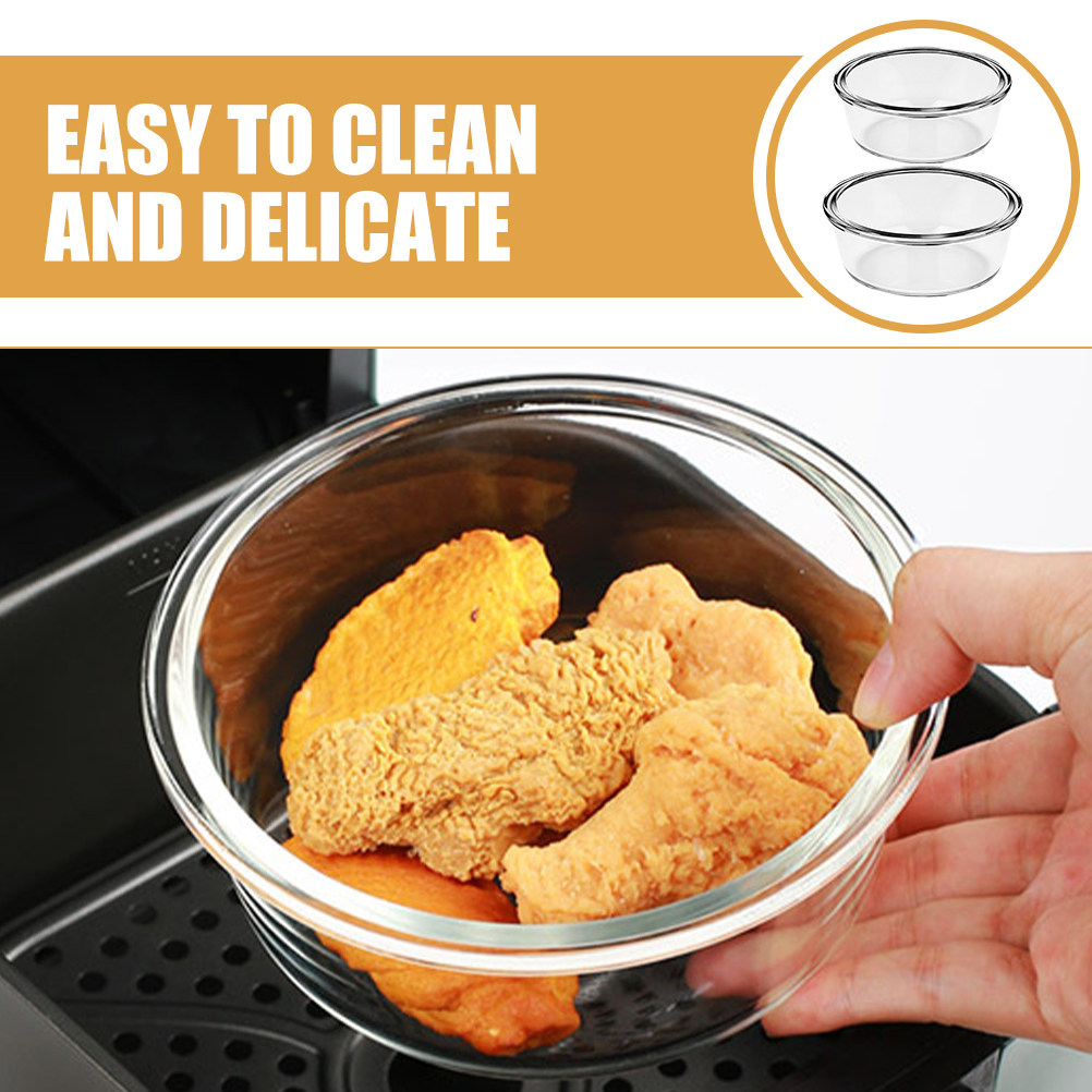 2Pcs Tempered Glass Mixing Bow - Kitchen Glass Baking Set ulasan dan harga