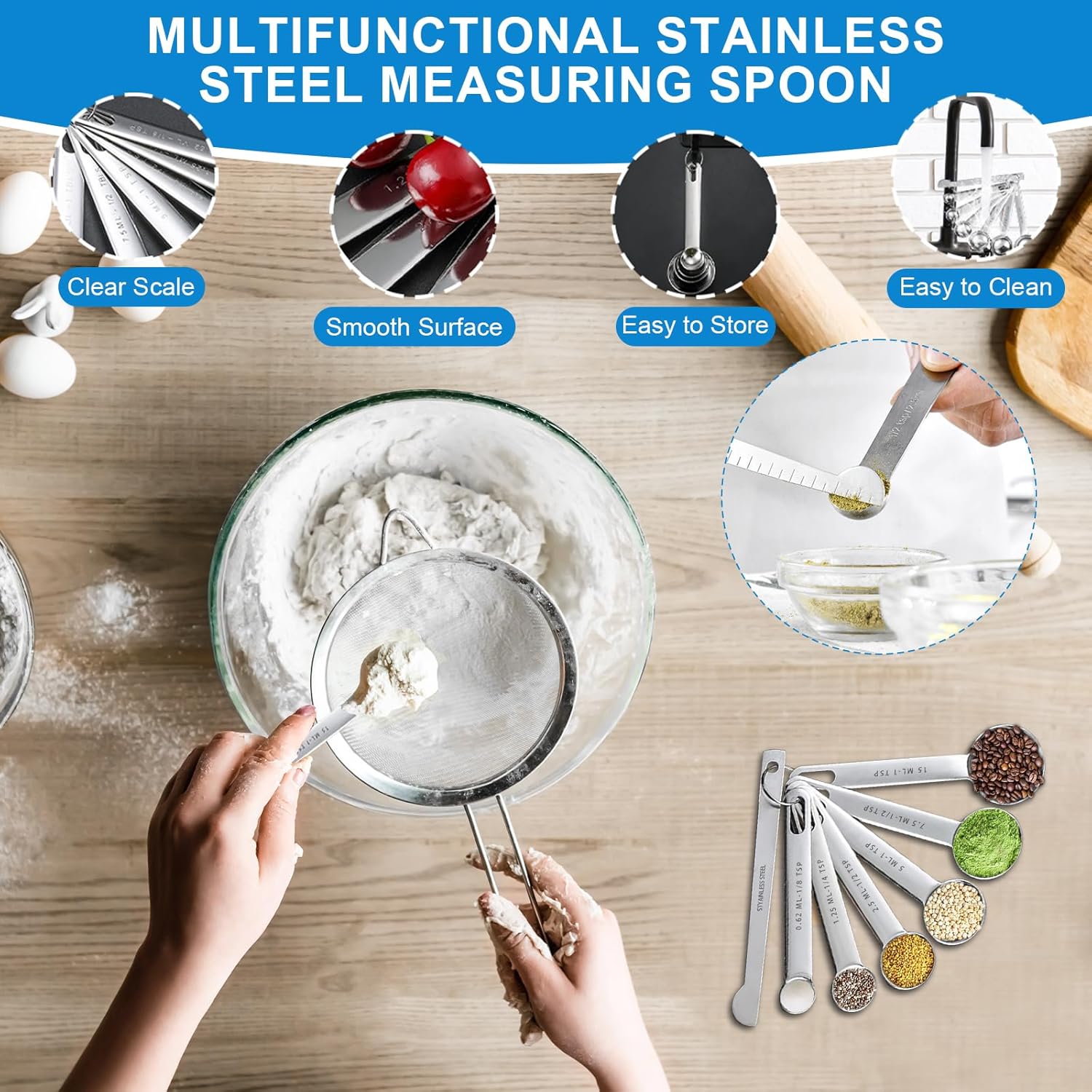 21-Piece Measuring Cups and Sp - Kitchen Glass Baking Set ulasan dan harga